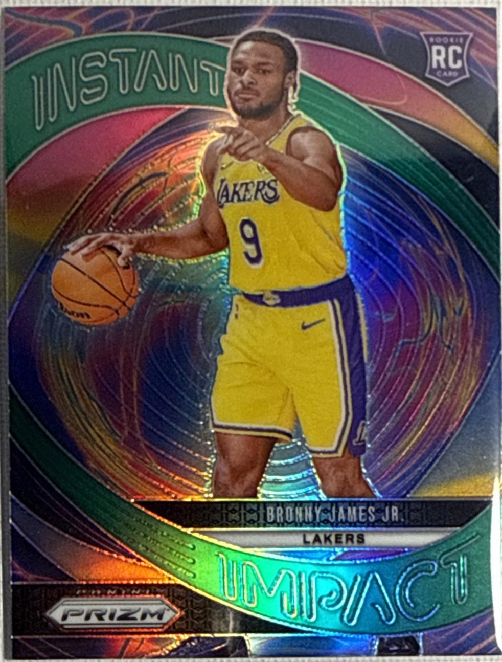 2024 Panini Prizm Instant Impact Bronny James Jr. [Green] #7 card