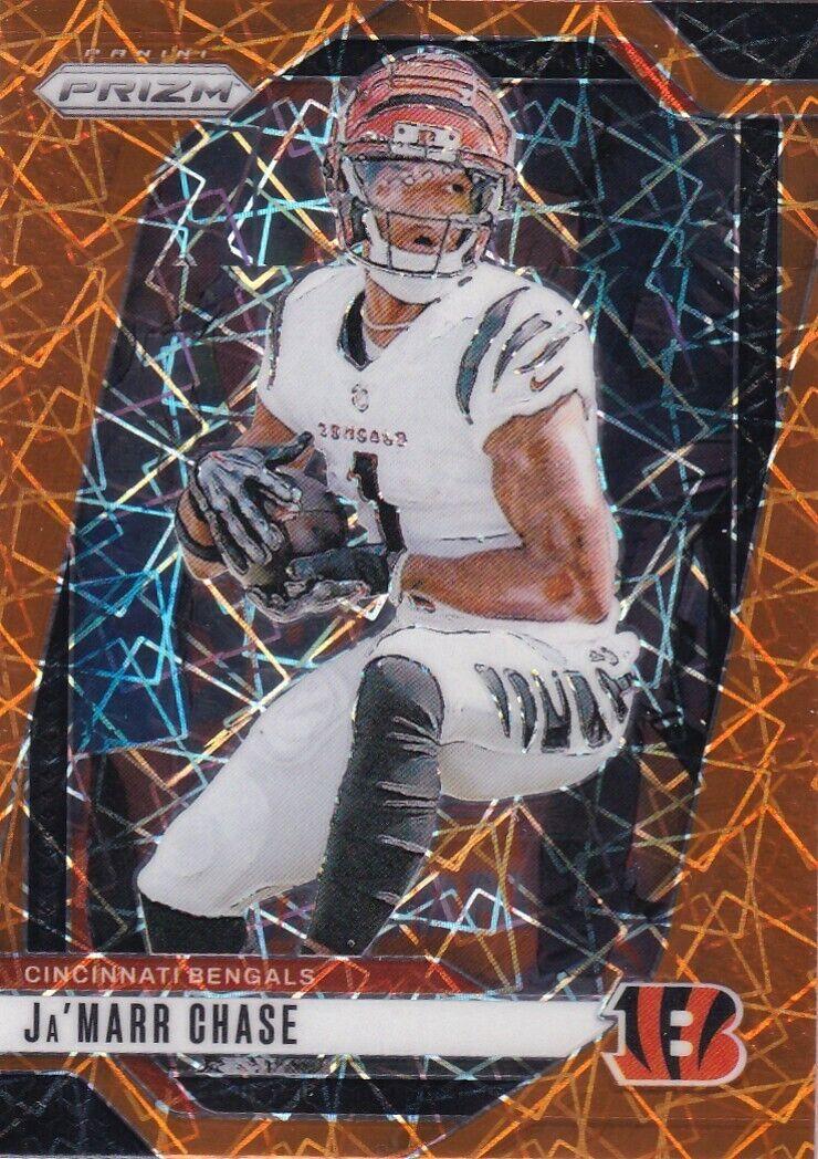 2024 Panini Prizm Ja'Marr Chase [Orange Lazer] #57 card