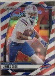 2024 Panini Prizm James Cook [Red White Blue] #29 card