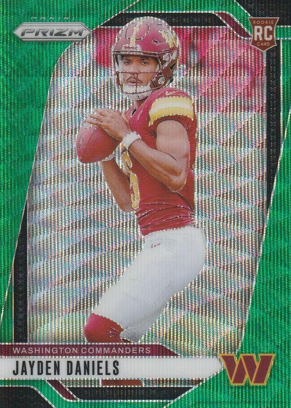 2024 Panini Prizm Jayden Daniels [Green Wave] #347 card