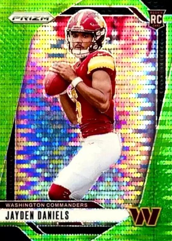 2024 Panini Prizm Jayden Daniels [Neon Green Pulsar] #347 card
