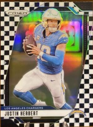 2024 Panini Prizm Justin Herbert [Black White Checker] #157 card