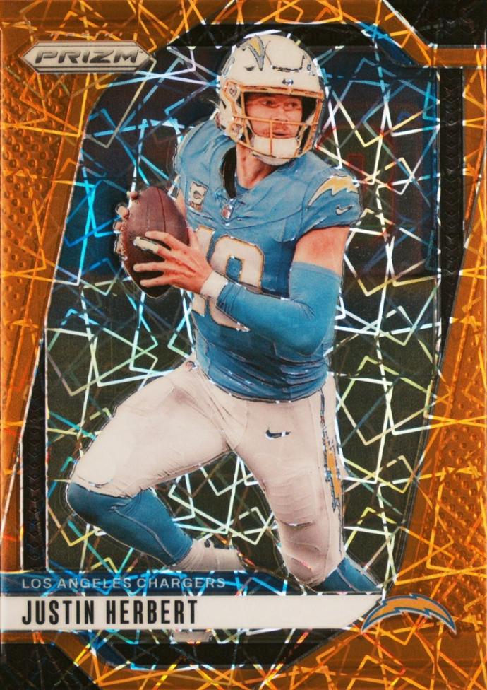 2024 Panini Prizm Justin Herbert [Orange Lazer] #157 card