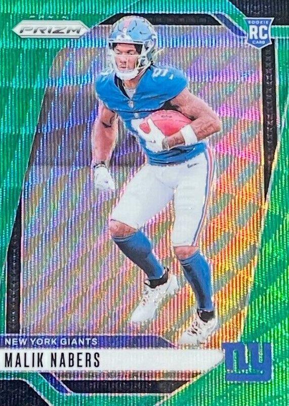 2024 Panini Prizm Malik Nabers [Wave Green] #370 card