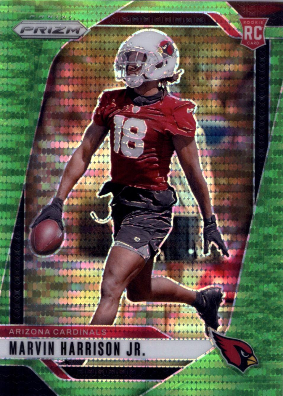 2024 Panini Prizm Marvin Harrison Jr. [Neon Green Pulsar] #375 card