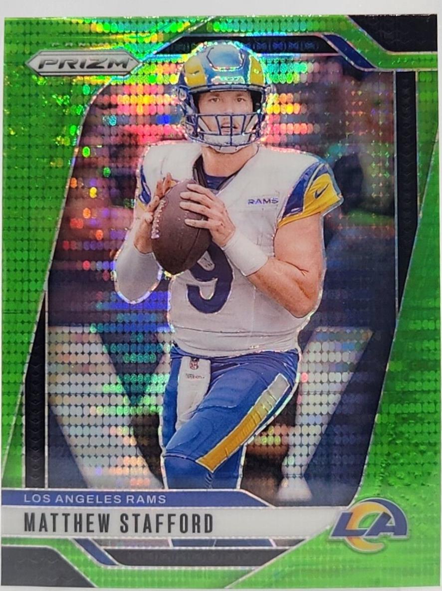 2024 Panini Prizm Matthew Stafford [Neon Green Pulsar] #166 card