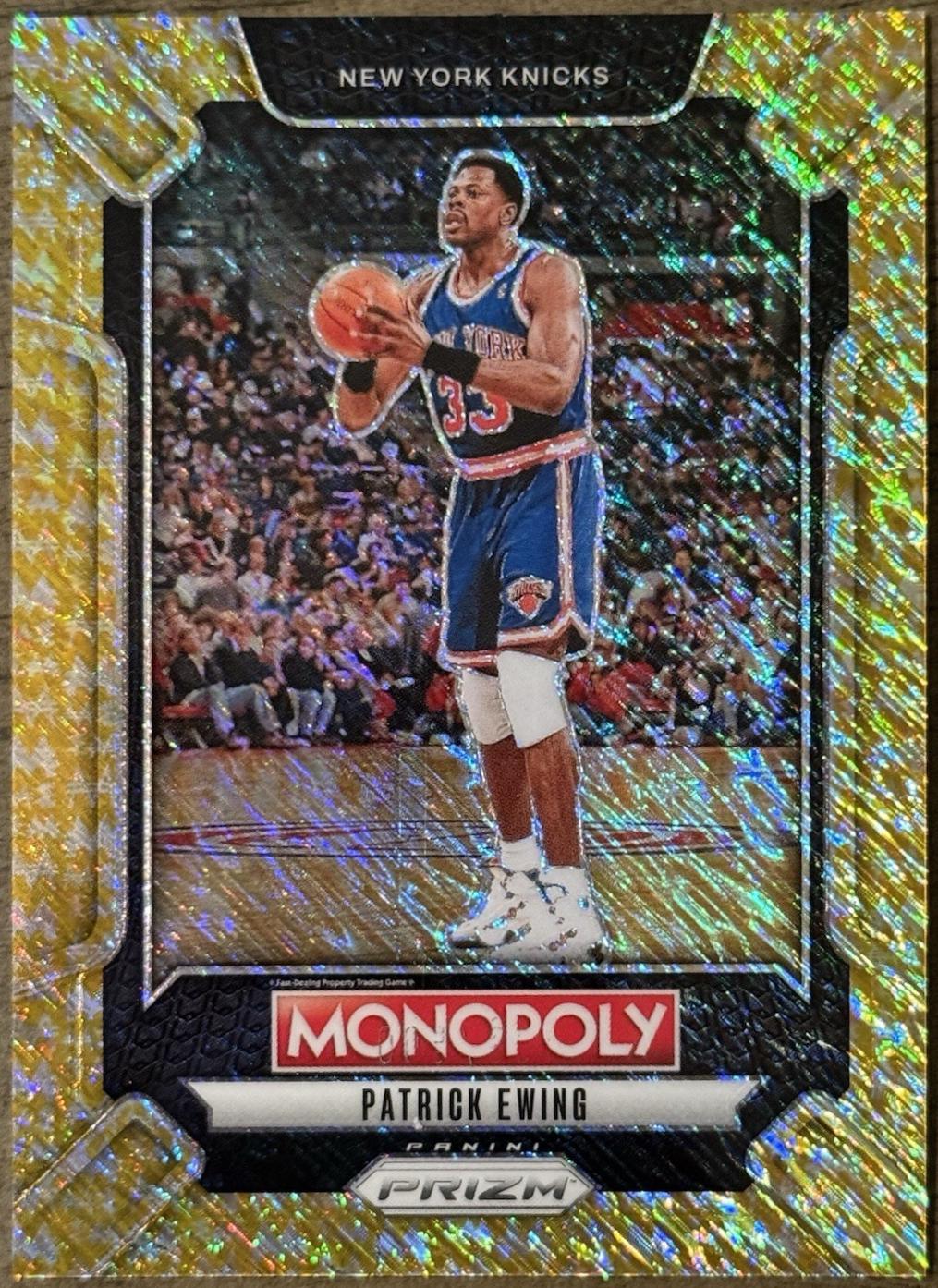 2024 Panini Prizm Monopoly Legends Patrick Ewing [Gold Millionaire Shimmer] #LEG8 card