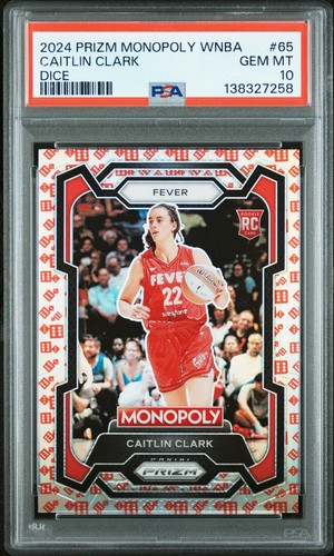 2024 Panini Prizm Monopoly WNBA Caitlin Clark [Dice] #65 card