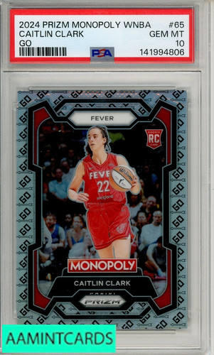 2024 Panini Prizm Monopoly WNBA Caitlin Clark [Go] #65 card