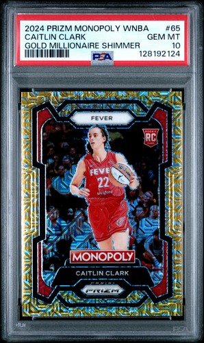 2024 Panini Prizm Monopoly WNBA Caitlin Clark [Gold Shimmer] #65 card