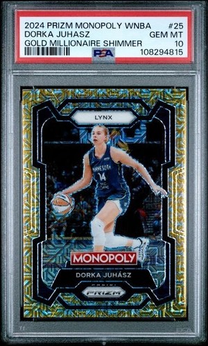 2024 Panini Prizm Monopoly WNBA Dorka Juhasz [Gold Shimmer] #25 card