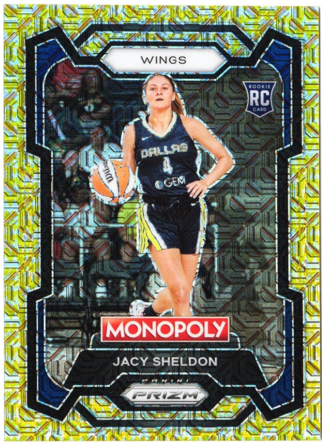 2024 Panini Prizm Monopoly WNBA Jacy Sheldon [Gold Shimmer] #67 card