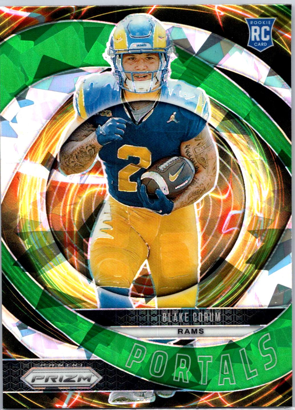 2024 Panini Prizm Portals Blake Corum [Green Ice] #8 card