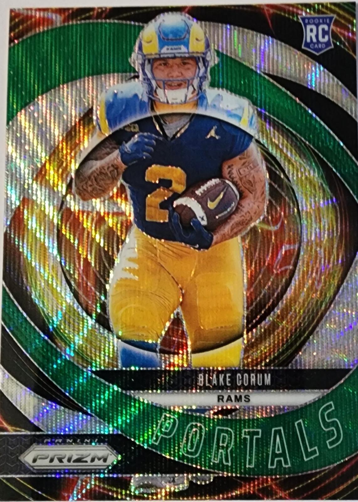 2024 Panini Prizm Portals Blake Corum [Wave Green] #8 card