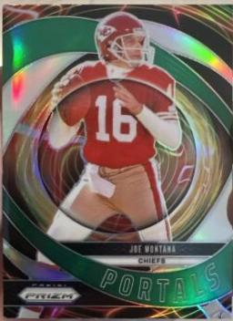 2024 Panini Prizm Portals Joe Montana [Green] #1 card