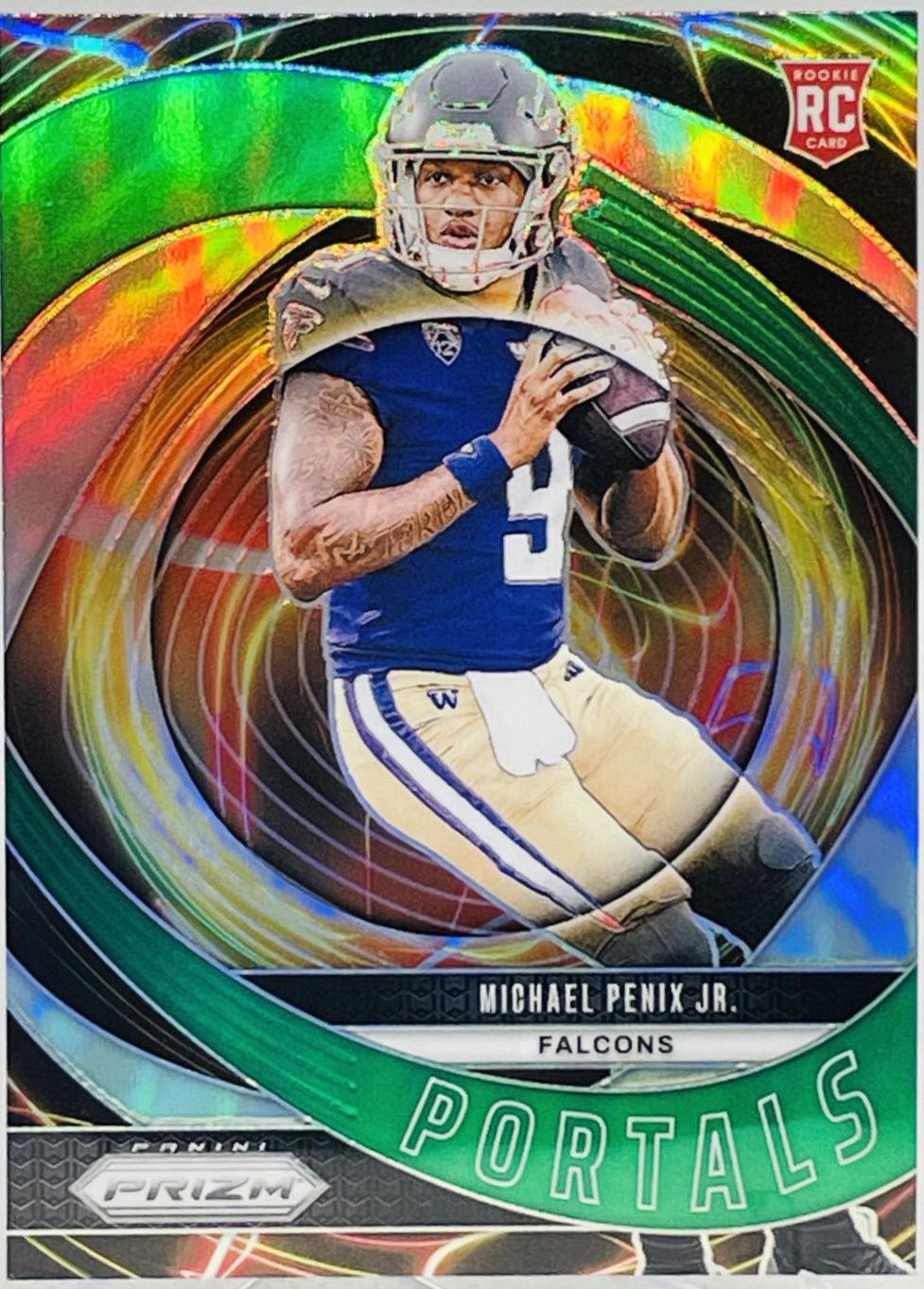2024 Panini Prizm Portals Michael Penix Jr. [Green] #6 card