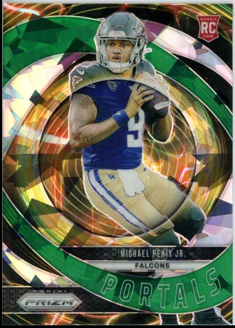 2024 Panini Prizm Portals Michael Penix Jr. [Green Ice] #6 card
