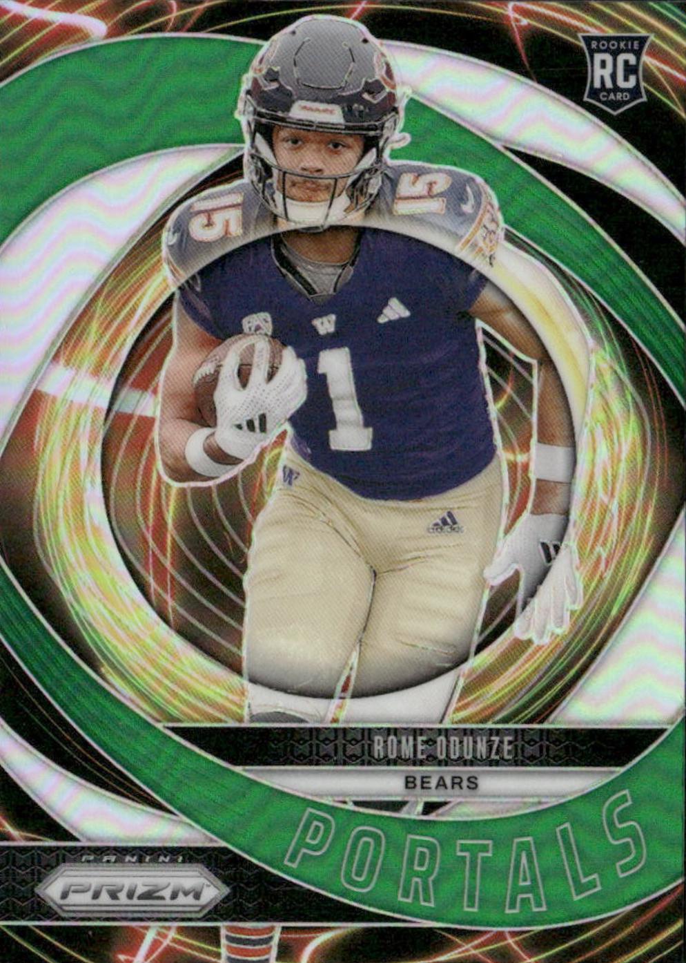 2024 Panini Prizm Portals Rome Odunze [Green] #9 card