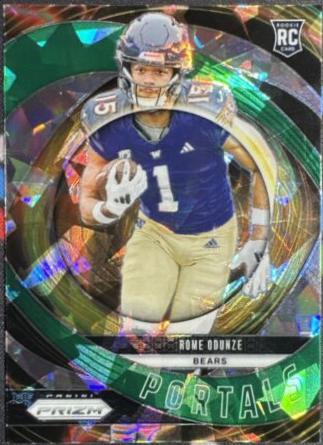 2024 Panini Prizm Portals Rome Odunze [Green Ice] #9 card
