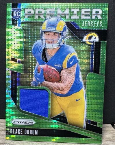 2024 Panini Prizm Premier Jersey Blake Corum [Neon Green Pulsar] #PJ-BCM card