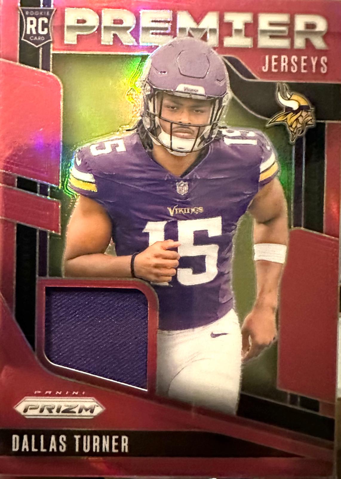 2024 Panini Prizm Premier Jersey Dallas Turner [Pink] #PJ-DTR card