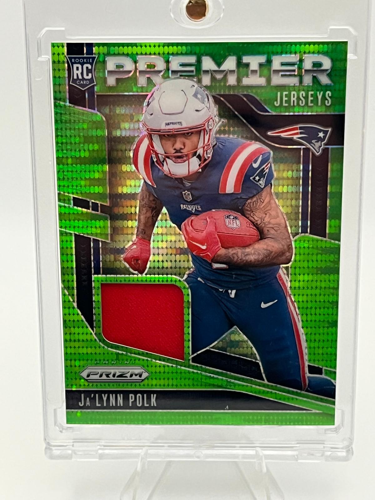 2024 Panini Prizm Premier Jersey Ja'Lynn Polk [Neon Green Pulsar] #PJ-JPK card