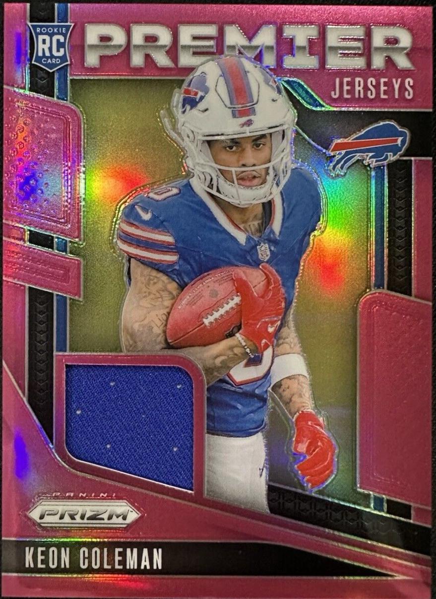 2024 Panini Prizm Premier Jersey Keon Coleman [Pink] #PJ-KCN card