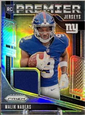 2024 Panini Prizm Premier Jersey Malik Nabers #PJ-MNS card