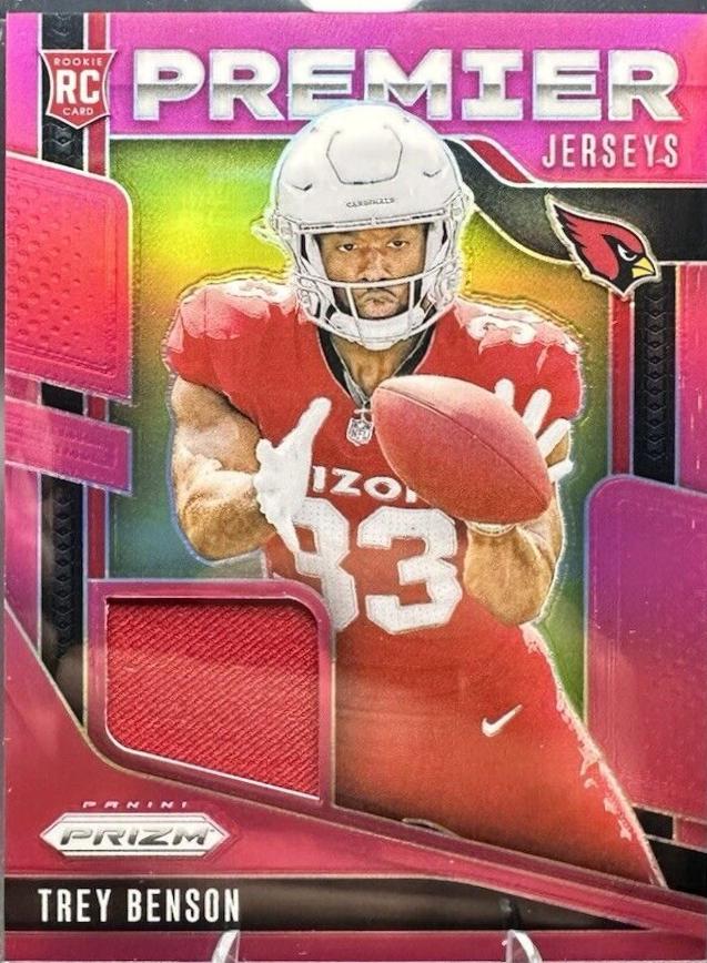 2024 Panini Prizm Premier Jersey Trey Benson [Pink] #PJ-TBN card
