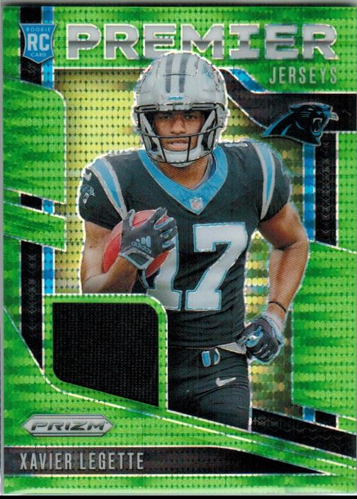 2024 Panini Prizm Premier Jersey Xavier Legette [Neon Green Pulsar] #PJ-XLE card