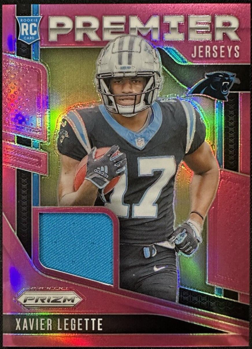 2024 Panini Prizm Premier Jersey Xavier Legette [Pink] #PJ-XLE card