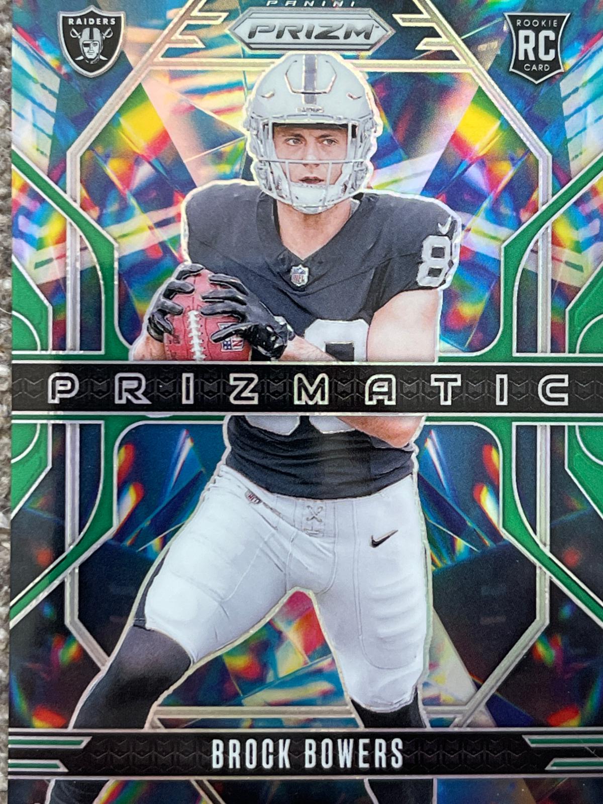 2024 Panini Prizm Prizmatic Brock Bowers [Green] #20 card