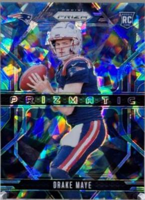 2024 Panini Prizm Prizmatic Drake Maye [Blue Ice] #2 card