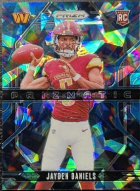2024 Panini Prizm Prizmatic Jayden Daniels [Blue Ice] #3 card