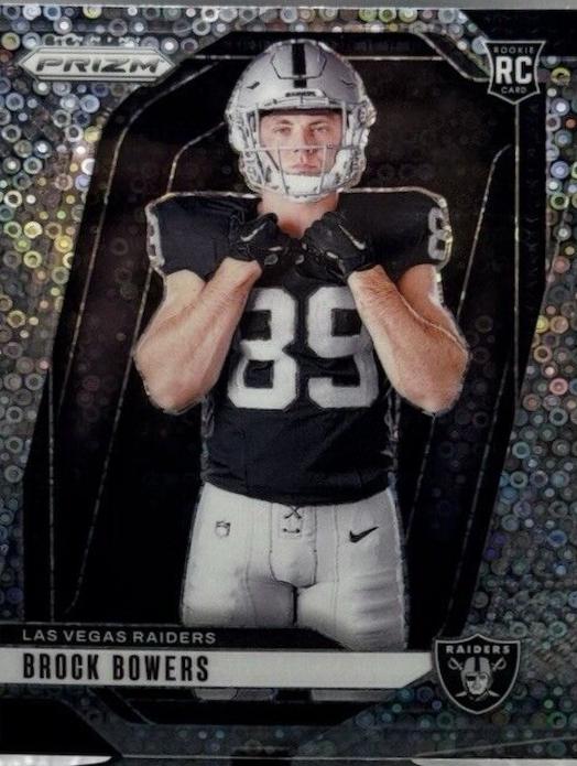 2024 Panini Prizm Rookie Variation Silver Brock Bowers [No Huddle] #9 card