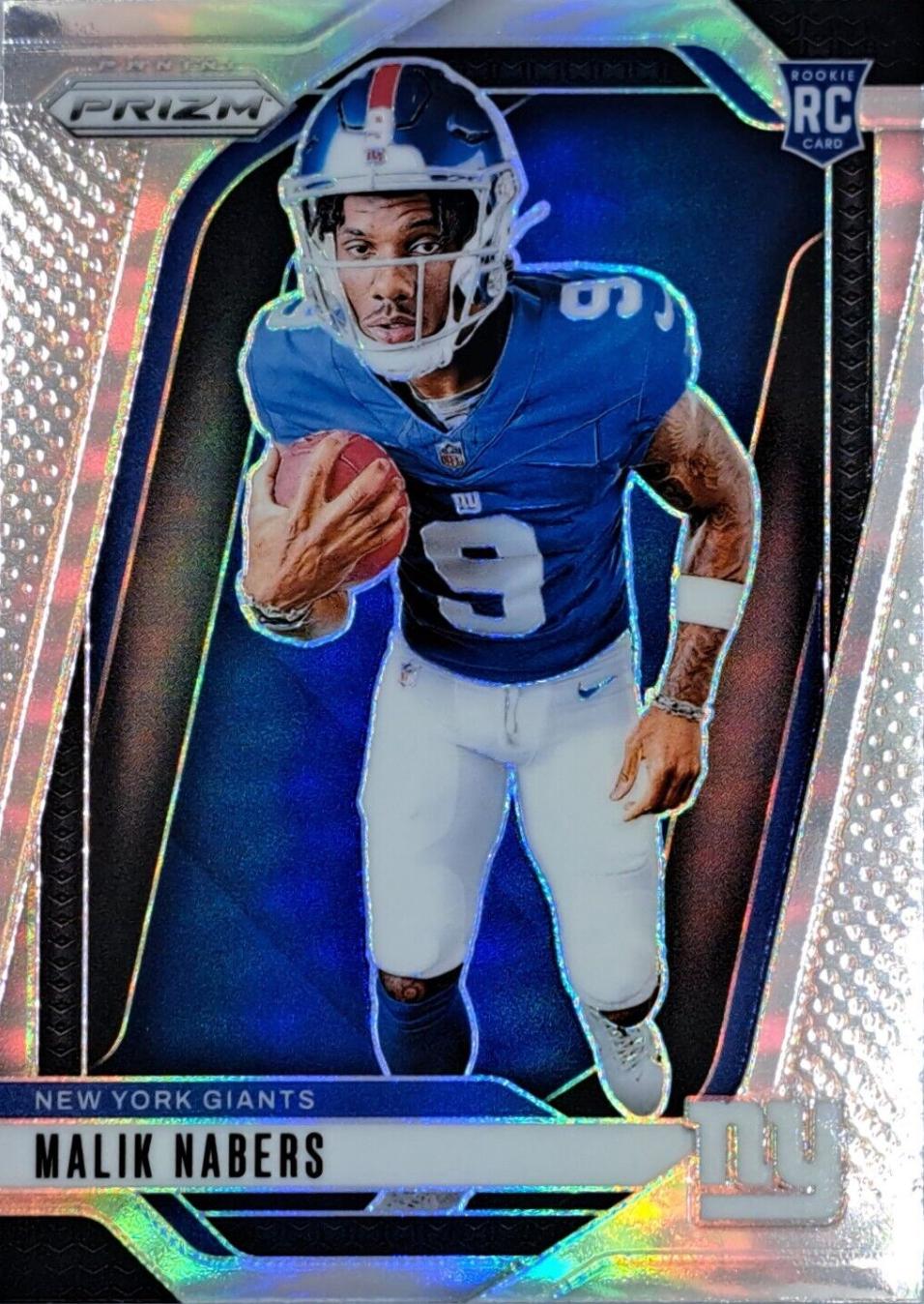 2024 Panini Prizm Rookie Variation Silver Malik Nabers #28 card