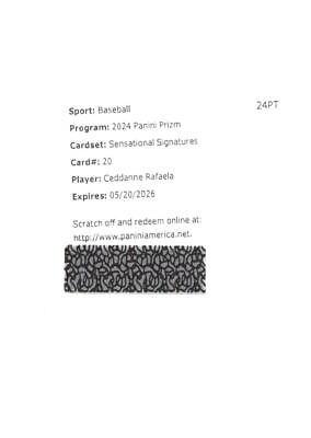 2024 Panini Prizm Sensational Signatures Ceddanne Rafaela #SS-CR card