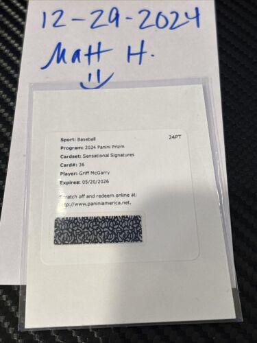 2024 Panini Prizm Sensational Signatures Griff McGarry #SS-GM card
