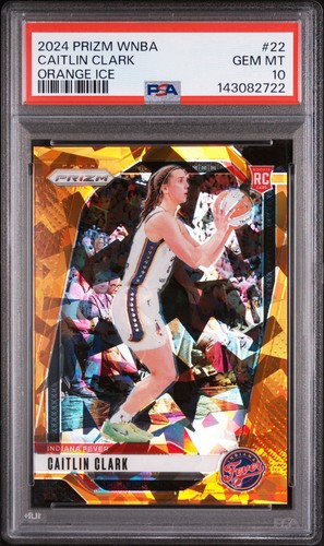 2024 Panini Prizm WNBA Caitlin Clark [Orange Ice] #22 card