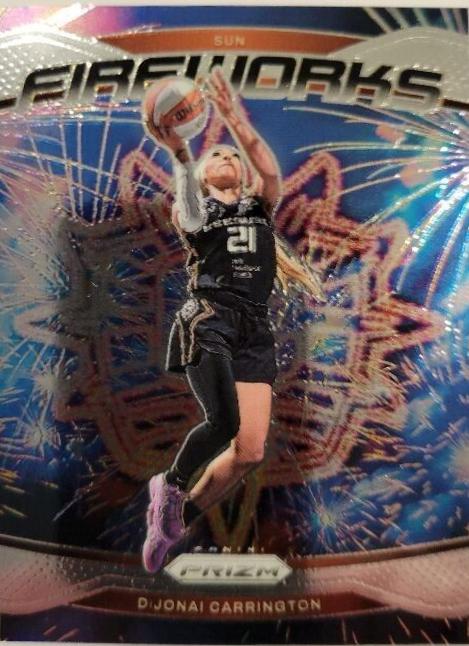 2024 Panini Prizm WNBA Fireworks DiJonai Carrington #5 card