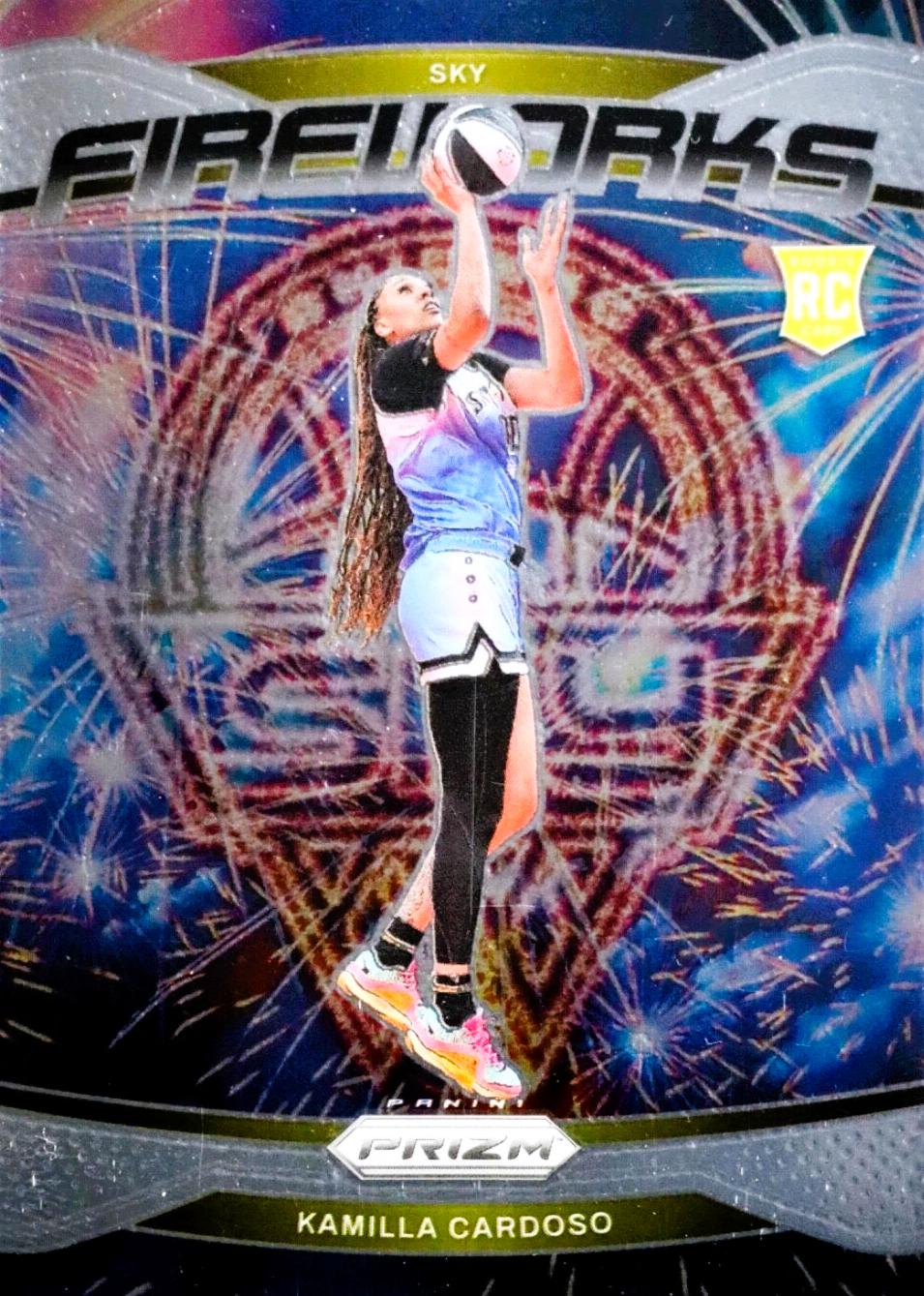2024 Panini Prizm WNBA Fireworks Kamilla Cardoso #4 card