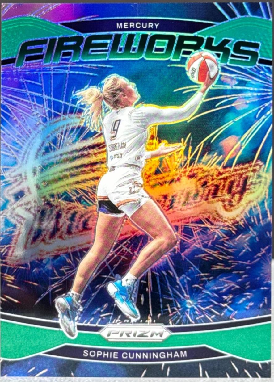 2024 Panini Prizm WNBA Fireworks Sophie Cunningham [Green] #9 card
