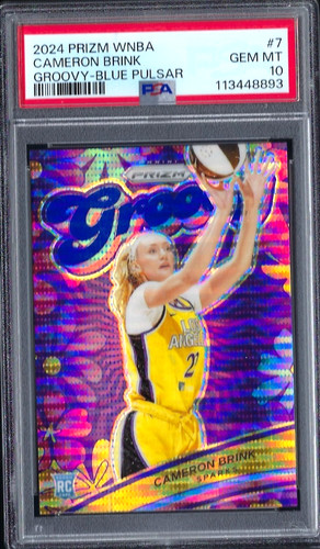 2024 Panini Prizm WNBA Groovy Cameron Brink [Blue Pulsar] #7 card