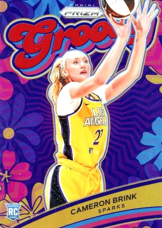2024 Panini Prizm WNBA Groovy Cameron Brink [Red] #7 card