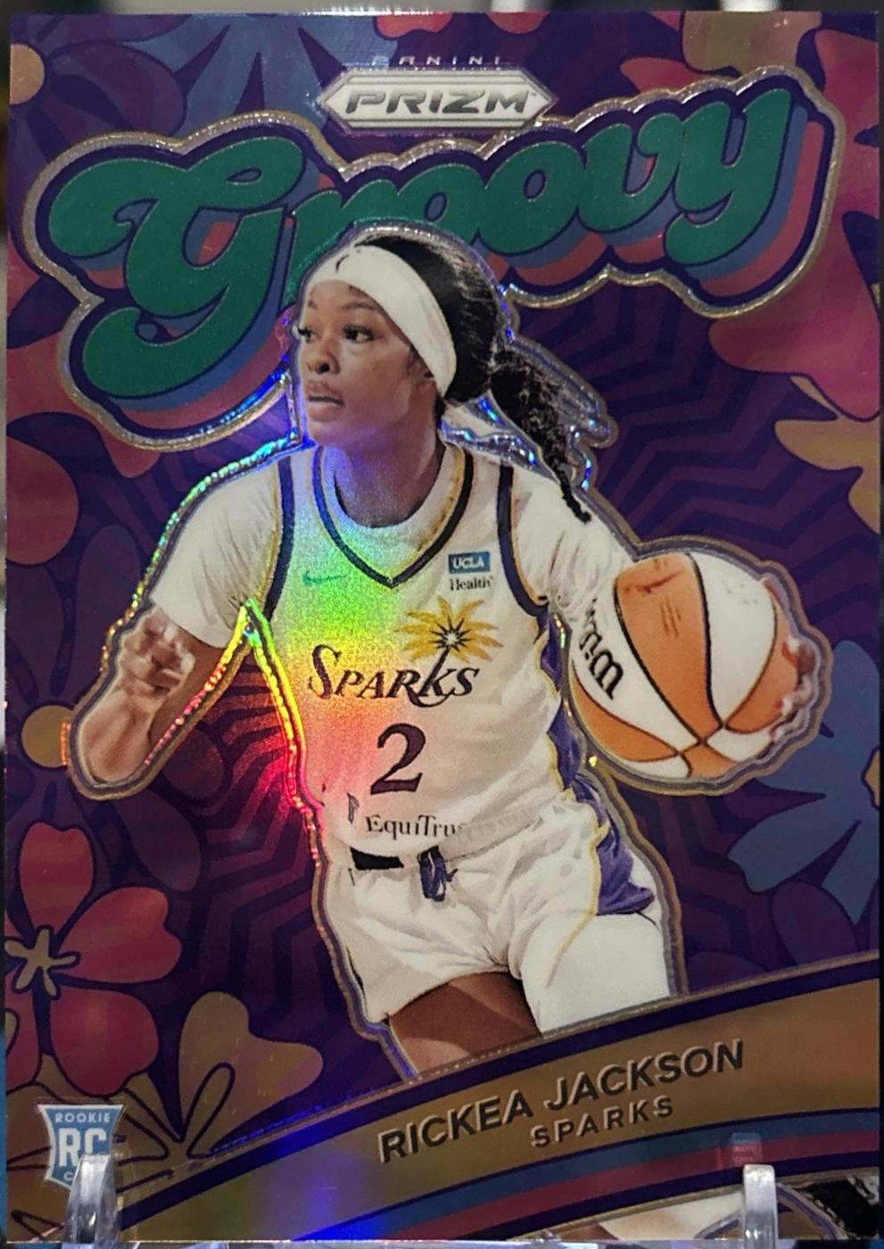 2024 Panini Prizm WNBA Groovy Rickea Jackson [Green] #14 card