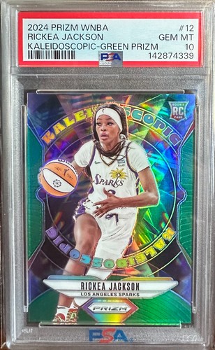 2024 Panini Prizm WNBA Kaleidoscopic Rickea Jackson [Green] #12 card