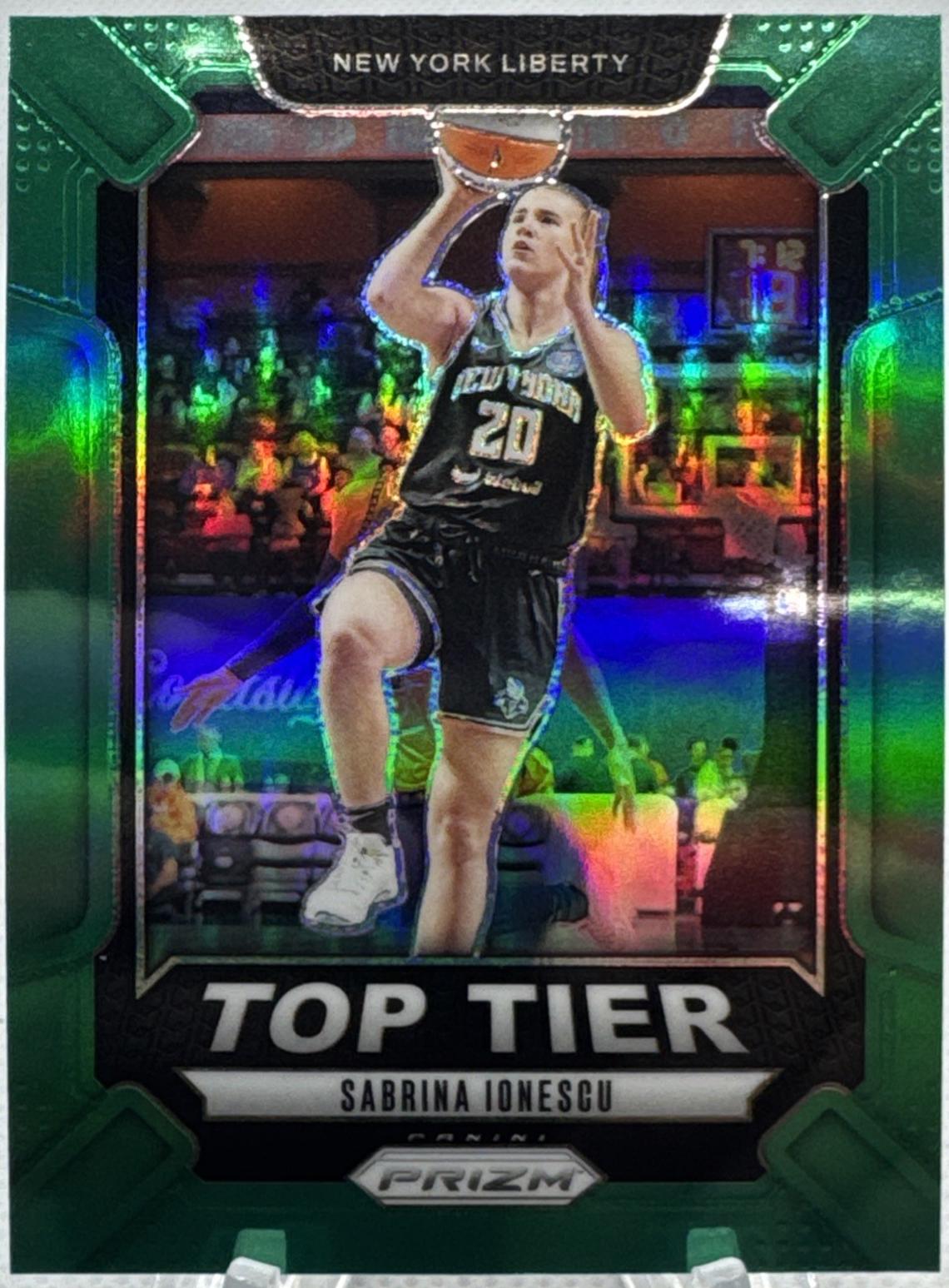 2024 Panini Prizm WNBA Top Tier Sabrina Ionescu [Green] #14 card