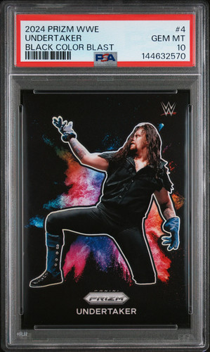 2024 Panini Prizm WWE Black Color Blast Undertaker #4 card