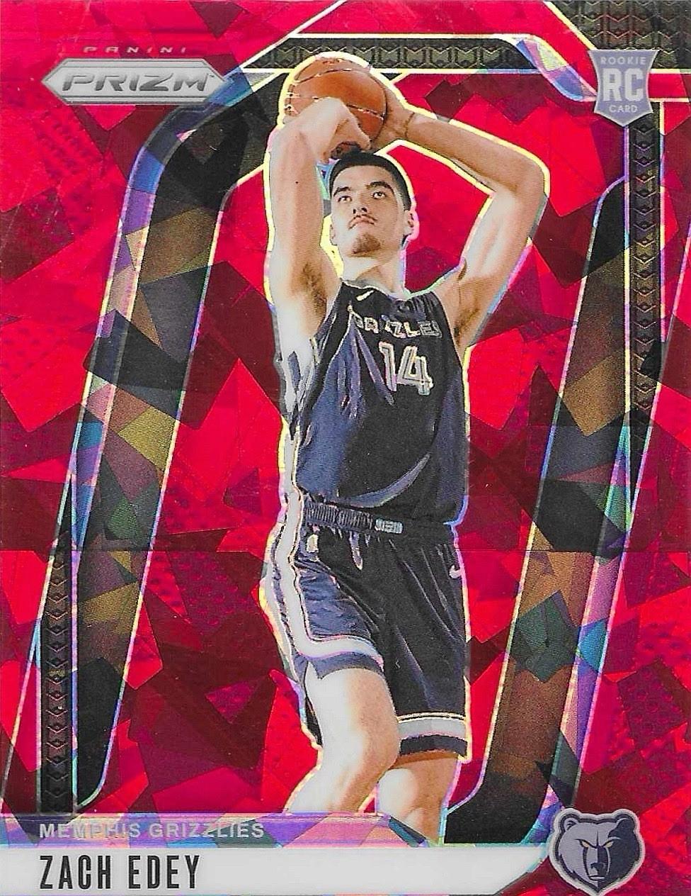 2024 Panini Prizm Zach Edey [Red Ice] #249 card