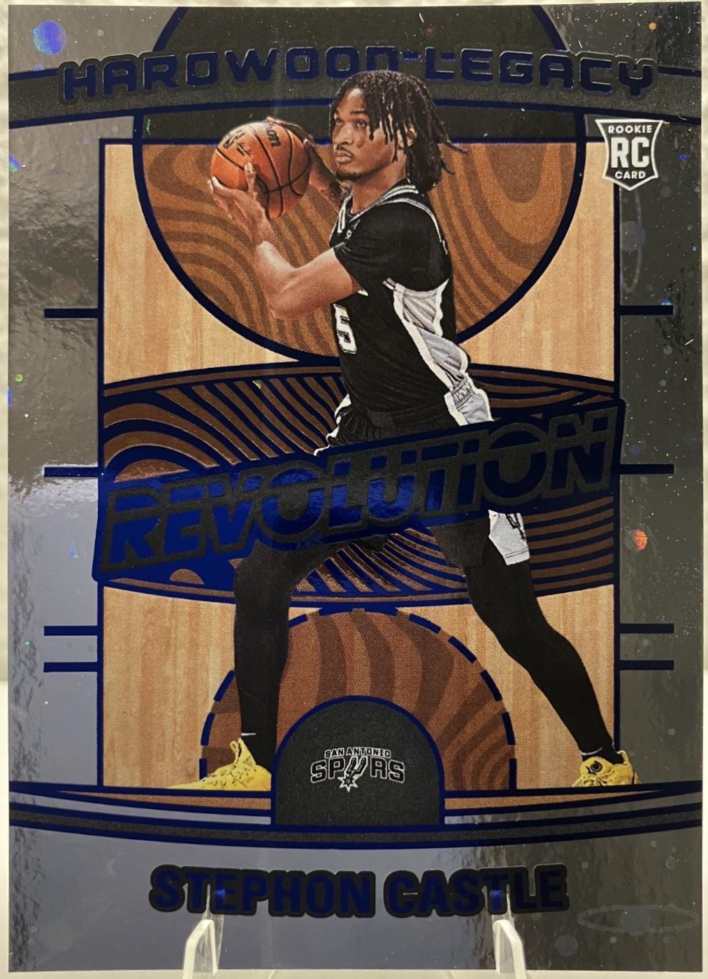 2024 Panini Revolution Hardwood Legacy Stephon Castle [Blue Cosmo] #24 card